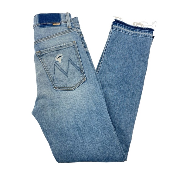 Mother Superior High Waisted Hiker Hover Jeans 24 Blue - Picture 5 of 16